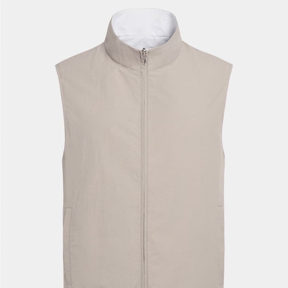 Suitsupply Light Beige Sleeveless Zip Vest